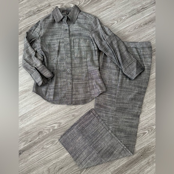 Vintage| “Linda Allard Ellen Tracy” Silk & Linen Suit - Picture 2 of 10